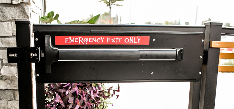 emergency push bar installation in Rancho San Diego